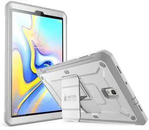 SUPCASE for Samsung Galaxy Tab A 10.5 Inch Case 2018 (Unicorn Beetle Pro), [Built-in Screen Protector & Stand] Heavy Duty Rugged Protective Tablet Cover for Galaxy Tab A 10.5 SM-T590/T595/T597, White