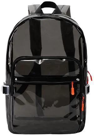 Amamcy Clear Daypack for Women Men Large Capacity Daypack Transparent PVC Daypack See Through Waterproof Daypack Laptop Bag