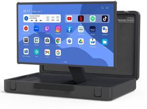 Apolosign Packgo 27-Inch Portable Entertainment System, Compact Suitcase Design Smart TV, Android OS, Bluetooth 3D Speakers, Built-in Battery 6H, Briefcase screen perfect for travel & Parties (Gray)