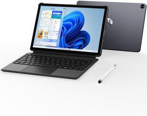 AE86 2-in-1 Tablet/Laptop (2025), 10.1" Windows 11 Pro Tablet PC with Keyboard and Stylus Pen, 12GB RAM 256GB SSD, Intel Core Processor, MS Office 2024 Included, BT5.0 WiFi, USB A, Type-C, Micro HDMI