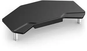 AFOOYO Monitor Stand Riser Black,Plane Wing-Shaped Sturdy Computer Stand Ergonomic Desk Organizer Riser Wood Monitor Stand with Drawer for Laptop, Computer,16.5 Inch