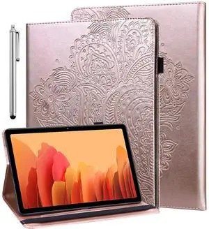 ALILANG Case for All-New  Fire HD 10 & HD 10 Plus Tablet (13th/11th Generation, 2023/2021 Release), Multi-View PU Leather Flip Stand Cover with Pen Holder for Fire Tablet 10 2023 -Rose Gold
