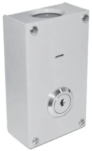 AMSECO POTTER HUSK-20 HOLD UP KE Y RESETTABLE SWITCH STEEL GRAY HOUSING