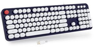 Atelus Computer Keyboards Wired, Full Size Typewriter Keyboard with Number Pad, Plug Play USB Keyboard for PC Laptop Desktop Windows 7 8 10 11