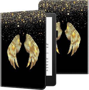 ALILANG Case for 7"/6.8" Kindle Paperwhite (12th/11th Generation-2024/2021) and Kindle Colorsoft Signature Edition Case, Shockproof Folding Stand Cover for Kindle Paperwhite 2024 -Gold Wings