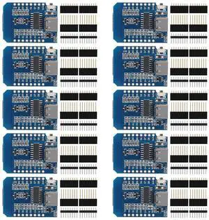 AITRIP 10pcs Development Board D1 Mini Type-C USB NodeMcu Mini Wireless D1 Module for ESP8266 ESP-12F 4M Bytes WLAN WiFi Internet Development Board Compatible with Arduino