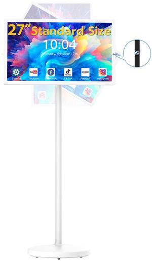 Anweller 27" Portable TV Tablet, Touchscreen Portable Monitor with Stand on Wheels, 27-inch Wireless Touch Screen Smart Mobile Movable Rolling TV, 13000mAh Battery Operated, 8GB RAM + 128GB ROM