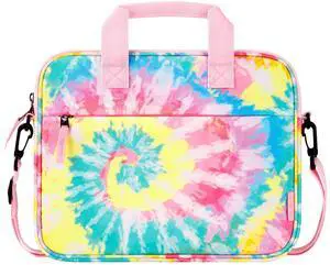 Choco Mocha Kids Tablet Sleeve Bag for Girls, 12.5 Inch Tablet Carrying Case for Fire 7 8 10 HD 8 10, Kindle Kids Edition, iPad Bag for Kid, Tie Dye