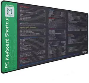 Shortcut Keys Mouse Pad for Maya,Maya Hotkeys Office Desk Mat,Work Desk Large XXL Keyboard Mousepad, Waterproof Non-Slip and Stitched Edge(31.5x13.8 inch)