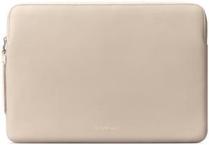 Comfyable Slim Protective Laptop Sleeve Compatible with 13/13.3/14 Inch MacBook Air & MacBook Pro, Mac Travel Case, Laptop Pouch, Slim PU Leather Cover M4/M3/M2/M1 2025-2021, Dark Beige