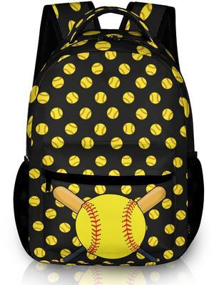 Corxiren Softball Backpack for softball lover, Large Capacity Gaming Laptop Backpack, Softball Daypack 17-inch Gift for Softball Lovers