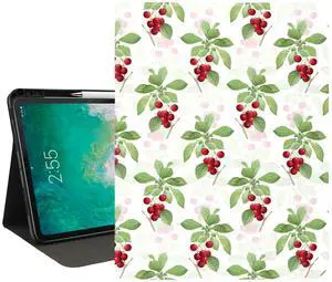 CozyNestCY Cute Cherry Print Case for 10.9-inch ipad 10th Generation Red Cherry Girly CoverWith Pencil Holder Aesthetic Cherry case for ipad Girls Auto Sleep/WakePu Leather Protective Case