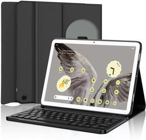 Pixel Tablet Keyboard Case 11 Inch 2023/2024, Rechargeable Detachable Bluetooth Keyboard, Smart Folio Cover with Stylus Pen Holder, Google Pixel Tablet Case with Stand Support Charging Speaker Dock