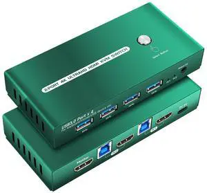 USB3.0 KVM Switch 2 Port HDMI 1 Monitors 2 Computers edid Emulator 4k 60hz kvm Switch hdmi edid Clone 3440 * 1440 hdmi kvm Switch 1 Monitors 2 Computers edid Copy 2k 144hz