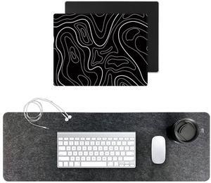 Felt Desk Mat & Glass Mouse Pad