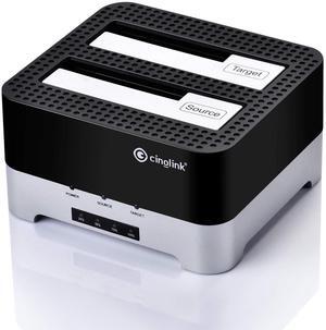 Clone Dock HDD duplicator Disk Drive Hard Reader SATA Hard Drive Docking Station USB 3.0 SSD HDD Docking Station Dual Bay for 2.5 or 3.5inch HDD with Hard Drive Duplicator/Cloner 12 TB (Docking)