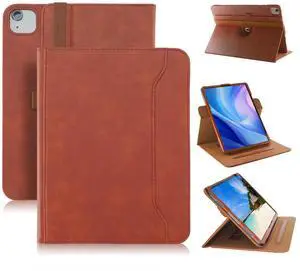 DINGGUAGUA Case Compatible with Apple iPad Pro 13inch M4 2024/iPad Air (M2) 13" PU Leather Business Cover for iPad Pro 12.9 inch 2022/2021 with 360 Degree Swiveling Cases Auto Wake/Sleep,Brown