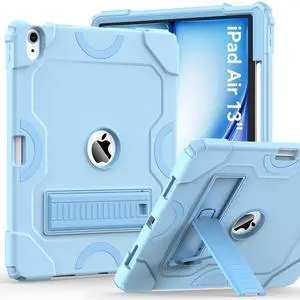 Cantis Case for iPad Air 13 Inch (M3) 2025/ for iPad Air 13-inch (M2) 2024 with Pencil Holder, Heavy Duty Shockproof Case for i Pad Air 13" Supports Pencil Pro and Pencil (USB-C), Sky Blue