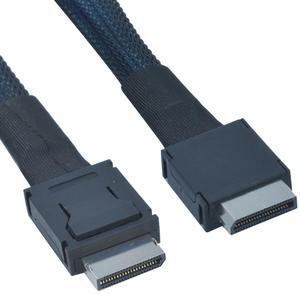 LetLinkSo Oculink Cable PCIe 4.0 SFF-8611 4i Long Male Extension Cable for Oculink eGPU onexGPU Mini PC SSD, 6.6 feet (200 cm)