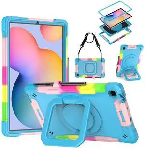 DETUOSI Case Compatible with Samsung Galaxy Tab S6 Lite 10.4 inch 2024/2022/2020 with Shoulder Strap, 3 in 1 Heavy Duty Shockproof Case with 360degRotatable Stand & Pen Holder, Camouflage Blue DETUOSI Case Compatible with Samsung Galaxy Tab S6 Lite 10.4 inch 2024/2022/2020 with Shoulder Strap, 3 in 1 Heavy Duty Shockproof Case with 360degRotatable Stand & Pen Holder, Camouflage Blue