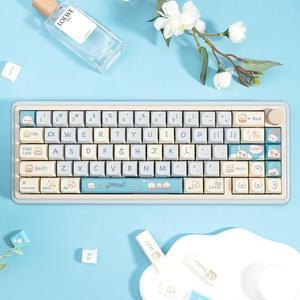 COOMICKEY PBT Keycaps, 149 Keys XDA Profile Dye Sublimation Keycaps Cute Cat KeyCap, Kawaii Anime Custom Key Cap Set for 60%, 65%, 75%, 100% Cherry MX Mechanical Keyboard