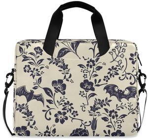 Goth Bat Flower Laptop Case 15.6 inch Computer Bag Waterproof Laptop Briefcase Laptop Bag for Women & Men