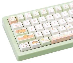 COOMICKEY Dye Sublimation PBT Keycaps Set 95 Keys, Cute Puppy Keycap Cherry Profile Custom Keycaps 60 65 75 100 Percent for 61/64/68/84/87 Gaming Mechanical Keyboard