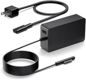 Surface Pro Laptop Charger 65W for Microsoft Surface Pro 10, 9, 8, 7+, 7, 6, 5, 4, 3, X, Windows Surface Laptop 6, 5, 4, 3, 2, 1, Surface Go Tablet, Surface Book 3, 2, 1