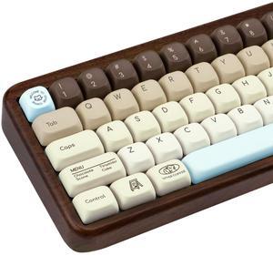 COOMICKEY PBT Keycaps, FOA Profile Custom Dye Sublimation Keycaps 60 65 75 100 Percent, 130 Keys Minimalist Keycap Set for 61/64/68/84/87/100/104/108 Gaming Mechanical Keyboard