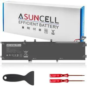 ASUNCELL 6GTPY 97WH Battery for Dell XPS 15 9550 9560 9570 7590 Precision 5510 5520 5530 5540 Vostro 7500 7590,Replacement 4GVGH GPM03 M2X4 5XJ28 05XJ28 5D91C 1P6KD P56F P56F001 P56F002 11.4V
