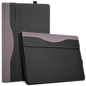 Laptop Case Cover for Microsoft Surface Laptop 6/5/4/3 / 2/1 13.5 inch [Do Check Model] Detachable Notebook Sleeve Computer Bag Ultrabook PU Shell (Dark Gray)