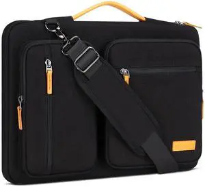 DOMISO 15.6 inch Laptop Case Sleeve Protective Cover Compatible with MacBook Pro 16 M4 M3 M2/Pro Max,15.6-16 inch HP Dell ASUS Lenovo Chromebook,Waterproof Computer Bag with Shoulder Strap,Black