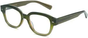 Dollger Blue Light Blocking Glasses For Woman Square Men Rectangle Computer BlueLight Glasses Non-Prescription Glasses Green