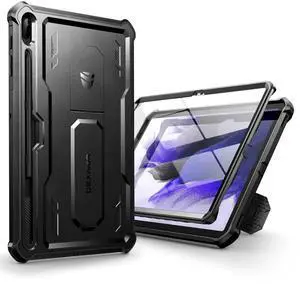 Dexnor Case for Samsung Galaxy Tab S8+ Plus(2022)/Galaxy Tab S7+ Plus (2020) 12.4 Inch, [Built in Screen Protector & Kickstand] with Pen Holder Heavy Duty Shockproof Full Body Protective Cover-Black