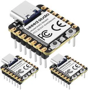 XIAO RA4M1 Development Board IDE 32 Bit RA4M1 Microcontroller Board with 19 GPIO RGB LED CAN Bus USB 2.0 for Arduino Nano Mini Pi Kit Controller Shield (3 Pack)