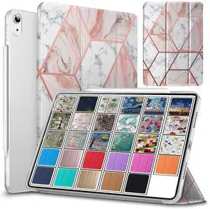 DuraSafe Cases for iPad Air 4th 5th 6th 2020 2022 2024 Gen 10.9 11 A2588 A2589 A2591 MM9E3LL/A MM9D3LL/A MME23LL/A MM9N3LL/A MM9C3LL/A MM9F3LL/A A2316 MYFQ2LL/A MYFM2LL/A MYFR2LL/A - Marble Pink