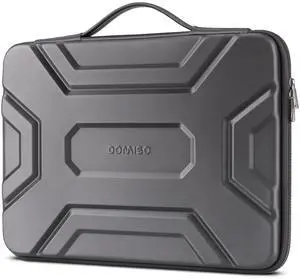 DOMISO 15.6 inch Laptop Sleeve Shoulder Bag Shockproof Computer Bag Waterproof EVA Protective Carrying Case for 16" MacBook Pro/Max M2 M1 2019-2023,15"-16" HP Dell Asus Laptop,Dell XPS 15,Dark Grey