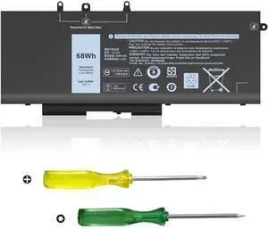 GJKNX Laptop Battery for Dell Latitude 5580 5491 5280 5480 5490 5495 5590 5591 5488 5288 E5480 E5580 E5590 E5490 Precision 15 3520 3530 DY9NT 5YHR4 GD1JP 451-BBZG 0GD1JP 0DY9NT Notebook Battery 68WH