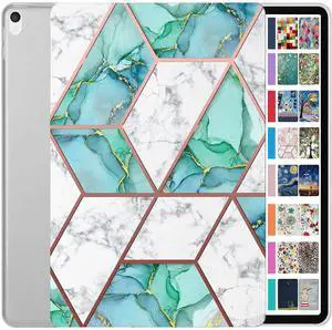DuraSafe Cases for iPad Pro 12.9 2nd Gen 2017 Hard Back Printed Case A1670 MQDC2LL/A MQDD2LL/A MQDA2LL/A A1671 MP6H2LL/A MP6J2LL/A MP6G2LL/A MPL02LL/A MPL12LL/A A1821 MQEF2LL/A - Marble Green