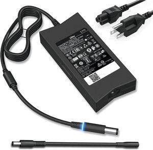 PA-4E 130W Laptop Charger (2Tips 7.4 and 4.5mm) Compatible with Dell XPS 15 Charger,Dell Inspiron 7559 Charger,Dell Precision 5510 Charger,Dell 130W AC Adapter,Dell Docking Station Power Cord