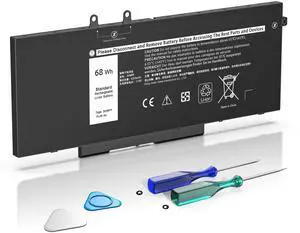 YUERYE 3HWPP Laptop Battery Compatible with Dell Latitude 5410 5510 5501 5401 5411 5511 Precision 3541 3551 Inspiron 7706 2-in-1,17 7500 7506 2-in-1 Black10X1J N2NLL 1VY7F 451-BCMN [15.2V 68Wh]