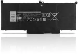 FLIW F3YGT Replacement Battery Compatible with Dell E7280 E7480 12 13 14 7000 7280 7290 7380 7390 7480 7490 N006L7380-D2536FCN N015L7380-D2706FCN fits F3YGT DM3WC 0DM3WC 2X39G [7.6V 60Wh]