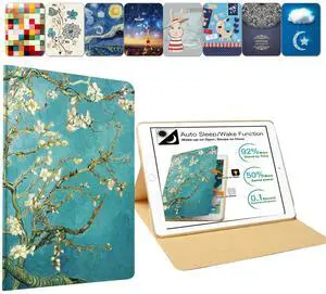 DuraSafe Cases for iPad Mini 7.9 Inch 3rd 2nd 1st Gen [ Mini 3 Mini 2 Mini 1 ] A1599 A1489 A1432 A1599 A1489 A1432 MGNR2LL/A ME276LL/A Printed Smart PU Leather Flip Folio Book Cover - Blossom