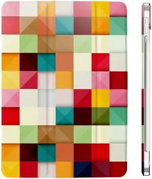 iPad PRO 12.9 Inch 5th 4th Gen [ Pro 12.9 2021 2020 5 4 Gen ] A2378 A2461 A2379 MY2H2LL/A MXAT2LL/A MXAV2LL/A MXAX2LL/A MY2J2LL/A MXAU2LL/A Smart Auto Sleep Wake Printed PC Cover - Color Grid