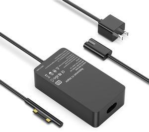 65W Surface Pro Charger, Surface Laptop Charger Replacement for Microsoft Surface Pro 10,9,8,7+,7,6,5,4,3,X, Surface Laptop 6,5,4,3,2,1, Surface Book 3,2,1, Surface Go 3,2,1, Support 44W, 36W