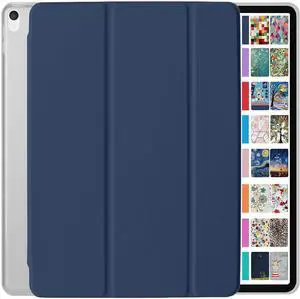 DuraSafe Cases for iPad PRO 10.5" 2017 Smart Cover A1701 A1709 A1852 MQDX2LL/A MQDT2LL/A MPF22LL/A MPDY2LL/A MPF02LL/A MPF12LL/A MPGL2LL/A MPGK2LL/A MPGH2LL/A MPGJ2LL/A MQF12LL/A MQEY2LL/A Navy Blue