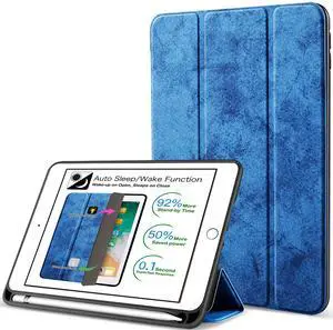 DuraSafe Cases for iPad Air 6th 2024 5th 2022 4th 2020 Gen [Air 4/5 / 6 / Air 11 ] 10.9 11 A2588 A2316 MM6R3LL/A MM6T3LL/A MYHX2LL/A Durable TPU Silicone Back Case with Pencil Holder - Blue