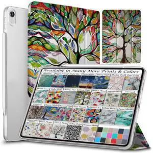 DuraSafe Cases for iPad Mini 6 8.3 Inch 2021 [ Mini 6th Gen ] A2567 A2568 A2569 MK7M3LL/A MLWL3LL/A MK7R3LL/A MK7P3LL/A MK7T3LL/A Trifold Printed Hard Smart PC Transparent Back Cover - Olivia Tree