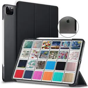 DuraSafe Cases for iPad PRO 11 2 Gen 2020 [ PRO 11 Inch 2nd ] Slim Lightweight Protective Frosted PC Dual Angle Stand Front & Back Cover - Coal