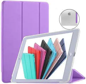 DuraSafe Cases for iPad Air 3 2019 10.5 Inch [ Air 3rd Gen ] A2152 A2123 A2153 A2154 Trifold Hard Smart PC Translucent Back Cover - Lavender